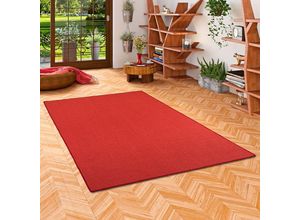 4250415903724 - Sisal Natur Teppich Astra Rot - 200x200 cm