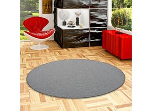 4250415967887 - - Feinschlingen Velour Teppich Strong Anthrazit Rund - 100 cm Rund