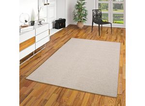 4250415976490 - - Feinschlingen Velour Teppich Strong Beige - 80x200 cm