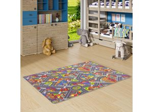 4250415983139 - - Kinder Spiel Teppich Straßenteppich 3D Big City Grau - 80x400 cm