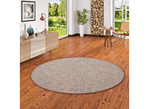 4250415988998 - - Schlingen Teppich Memory Braun Meliert Rund - 200 cm Rund