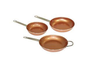 4250416112033 - Starlyf® 3er Pfannenset Kupfer - Backofenfest - Induktion Copper Pan Set