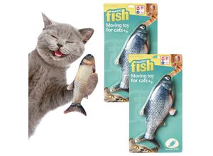 4250416120229 - Best Direct® Katzenspielzeug zappelnder Fisch mit Katzenminze Magic Fish