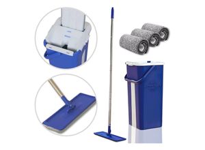 4250416120892 - Starlyf® Bodenwischer Set Wischsystem selbstreinigend Doppelkammereimer Autoclean Mop + 2 Matten