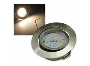 4250416321862 - LED-Einbauleuchte Flat-32 eek f 5 w 470 lm 2900 k Edelstahl - Chilitec