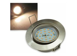 4250416321909 - LED-Einbauleuchte Flat-32 eek f 5 w 420 lm 2900 k Edelstahl dimmbar - Chilitec