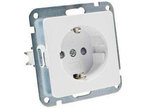 4250416327796 - MILOS Schutzkontakt-Steckdose weiß matt 250V~  16A OHNE Rahmen Klemmanschluss