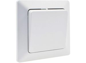 4250416327802 - MILOS Wechsel-Schalter UP weiß matt 250V~  10A inkl Rahmen Steckanschluss