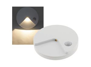 4250416331946 - Led Nachtlicht mit Bewegungsmelder Akku Dämmerungssensor Flach 80x14mm Runde auflabdbare Akku-Leuchte mit 90° Sensor i Weiß - Chilitec