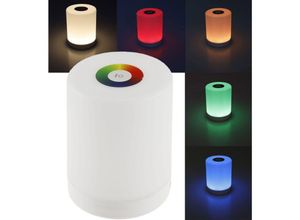 4250416331953 - Led Tischleuchte Touch rgb Warmweiß tragbare Nachttischlampe mit Akku Farbig rgb einstellbar + Farbwechsel Funktion i Dimmbar Wiederaufladbar per usb