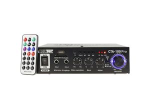 4250416335906 - HiFi Verstärker Bluetooth USB CTA-100 100W Aux IN 230V   12V Betrieb PC Camper Werkstatt Heimkino Büro Küche