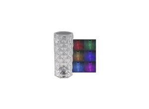 4250416338846 - Led Tischleuchte Akku - Tischlampe 21cm mit Touchschalter - rgb Lichtfarben & Farbwechsel einstellbar Dekoleuchte - per usb aufladbar - Chilitec