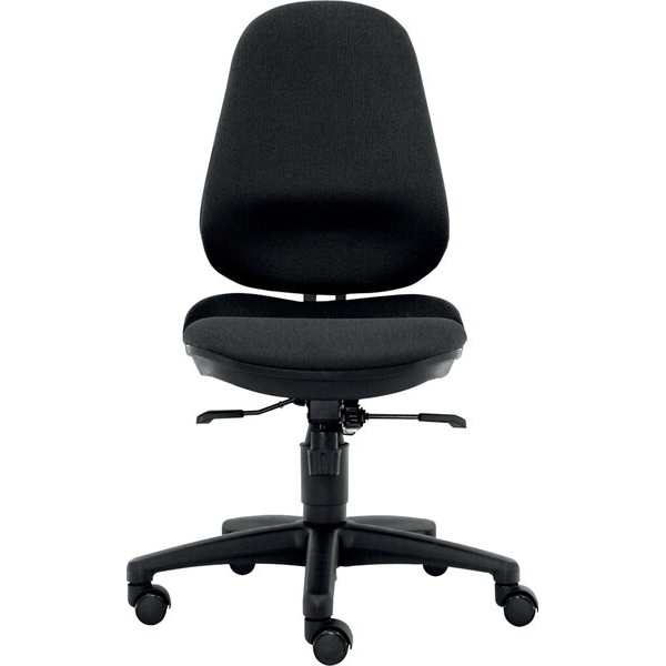 4250416803092 - Bürodrehstuhl Ultra XL ohne Armlehnen Rückenlehne Sitz gepolstert schwarz Fußkreuz Kunststoff schwarz Teppichbodenrollen N