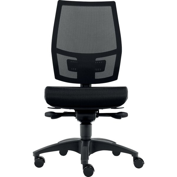 4250416809155 - Bürodrehstuhl Ergo Mesh Nutzergewicht bis 100 kg Rückenlehne netzbespannt  ohne Armlehnen DIN-Komfort-Sitz Teppichbodenrol