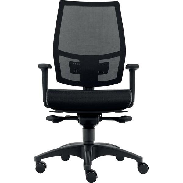 4250416822895 - Bürodrehstuhl Ergo Mesh Nutzergewicht bis 100 kg mit 2D-Armlehnen Rückenlehne netzbespannt DIN-Komfort-Sitz Hartbodenrolle