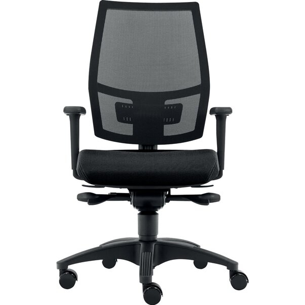 4250416822925 - Bürodrehstuhl Ergo Mesh Nutzergewicht bis 100 kg mit 2D-Armlehnen Rückenlehne netzbespannt Bandscheiben-Sitz Teppichbodenr