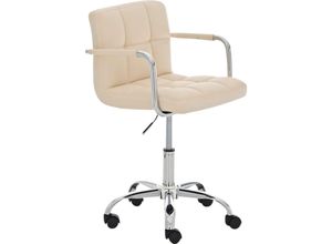 4250420221110 - Bürostuhl LUCY mit gestepptem Kunstlederbezug I Drehstuhl mit Leichtlaufrollen I Schreibtischstuhl mit Armlehne