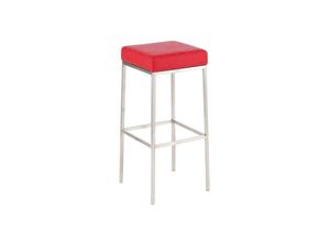 4250420224180 - - Barhocker Montreal 80 Kunstleder edelstahl rot