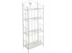 4250420236459 - Standregal MIA aus Eisen I Klappregal mit 4 Ablagefächern im Landhausstil I In verschiedenen Farben erhältlich