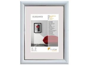 4250423805829 - Mm_unverified_brand - Kunststoff Bilderrahmen Elegance weiß-metallic-silber 30 x 40 cm Kunststoffrahmen