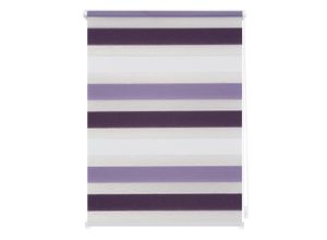 4250434115122 - Duo-Rollo Klemmfix ohne Bohren Bunt - Violett - Lila - Weiß 80 x 200 cm (B x L)