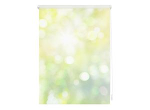 4250434115733 - Lichtblick Rollo Klemmfix ohne Bohren blickdicht Lichtspiel - Grün Gelb 80 x 150 cm (B x L)