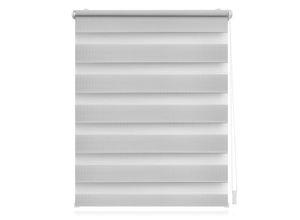 4250434116334 - Plissee Thermo-Rollo Duo-Rollo Klemmfix ohne Bohren Lichtblick B-Ware einwandfrei Duo-Rollo Grau 100 cm 150 cm