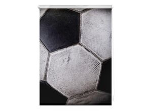 4250434134406 - Lichtblick Rollo Klemmfix ohne Bohren blickdicht Retro Fußball - Schwarz-Weiß