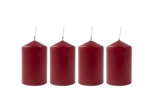 4250443627456 - Buri - Adventskranzkerzen bordeaux 4er-Set Weihnachtskerze Stumpen Wachskerze 50x80mm