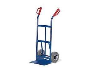 4250448505735 - Rollcart Sackkarre -952- mit Rückwand aus Flachstahl 1050mm hoch Schaufelbreite 400mm Luftbereifung