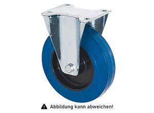 4250448507999 - Rollcart Elastik-Bockrolle Ø200x50mm in blau 300kg Tragkraft mit Kunststoff-Felge