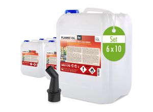 4250463102612 - Höfer Chemie Gmbh - 6x 10 l flambiol® Bioethanol 100% Hochrein