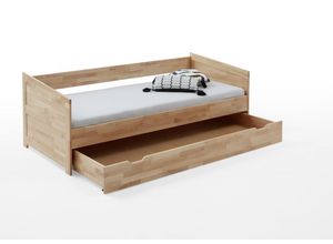 4250468535842 - Einzelbett NINA inkl Rollrost Buche massiv natur lackiert holzfarben