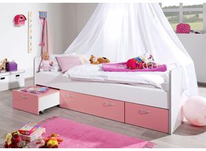 4250468545186 - Funktions-Kojenbett Bonny mit 3 Schubladen Ausf Weiß Rosa