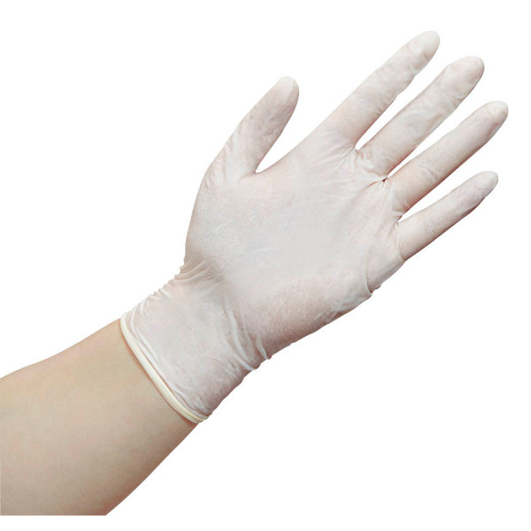 4250478406217 - Einmalhandschuhe Medi-Inn White Grip 93076 transparent Größe M 8 Latex 4250478406217 93076 100 Stück