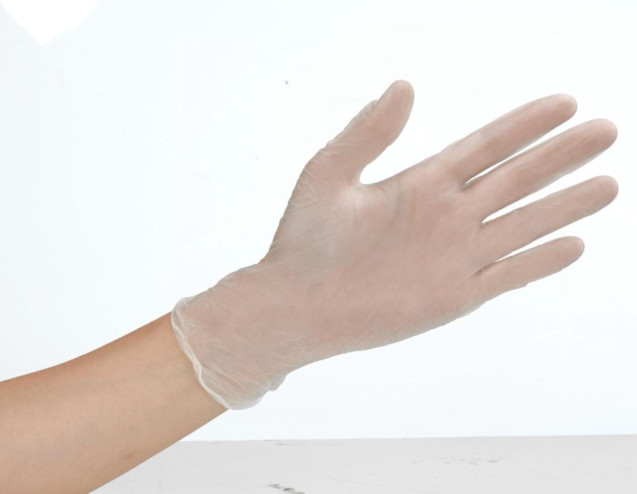 4250478408730 - Einmalhandschuhe Medi-Inn Comfort Vinyl puderfrei latexfrei transparent Größe M 100 Stück