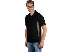 4250484287039 - Poloshirt Function Contrast schwarz lichtgrau GrM - Fortis