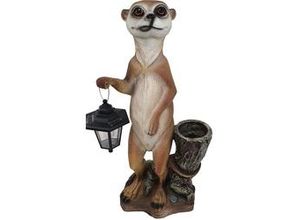 4250486115637 - Dekofigur Erdmännchen mit Lampe 62 x 32 x 17 cm