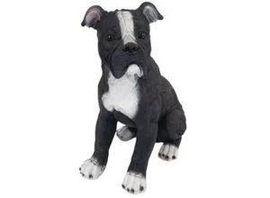 4250486129528 - Dekofigur American Bulldog sitzend 41 x 23 x 32 cm schwarz-weiß