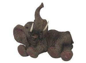 4250486135505 - Dekofigur Elefant liegend 30 x 25 cm grau