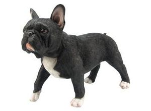 4250486143395 - Dekofigur Französische Bulldogge stehend 36 x 30 x 16 cm schwarz weiß