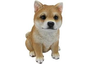 4250486143456 - Dekofigur Hund Shiba Inu sitzend 19 x 12 x 17 cm hellbraun