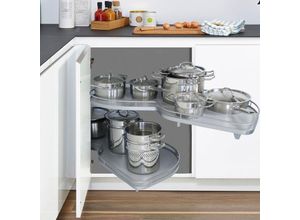 4250496644127 - So-tech - Kesseböhmer LeMans ii Eckschrank-Beschlag rechts 450 mm silbergrau  grau