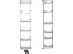 4250496660691 - Kesseböhmer Dispensa Tandem ii Auszugsrahmen + Tandem Side Türregal inkl arena Classic Einhängetablare silbergrau Höhe 1700 mm für 45er Hochschrank 4250496660691 - Kesseböhmer Dispensa Tandem ii Auszugsrahmen + Tandem Side Türregal inkl arena Classic Einhängetablare silbergrau Höhe 1700 mm für 45er Hochschrank