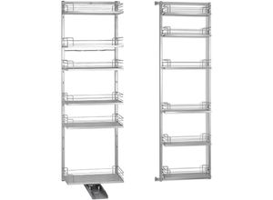 4250496660721 - Kesseböhmer Dispensa Tandem ii Auszugsrahmen + Tandem Side Türregal inkl arena Classic Einhängetablare silbergrau Höhe 1700 mm für 60er Hochschrank 4250496660721 - Kesseböhmer Dispensa Tandem ii Auszugsrahmen + Tandem Side Türregal inkl arena Classic Einhängetablare silbergrau Höhe 1700 mm für 60er Hochschrank