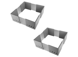 4250496662480 - So-tech - sotech 2 Stück CuisioFlex Trennwand Organisationsrahmen Aluminiumgrau   Weiß transluzent