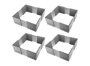 4250496662503 - So-tech - sotech 4 Stück CuisioFlex Trennwand Organisationsrahmen Aluminiumgrau   Weiß transluzent