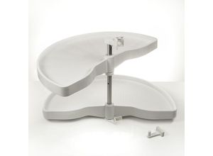 4250496666099 - So-tech - Halbkreis Eckschrankbeschlag weiß - Drehbodensystem für Eckschränke mit Korpusbreite 1000 mm - Farbe Weiß 4250496666099 - So-tech - Halbkreis Eckschrankbeschlag weiß - Drehbodensystem für Eckschränke mit Korpusbreite 1000 mm - Farbe Weiß