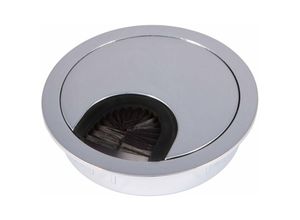 4250496692227 - SOTECH 2 Stück Kabeldurchführungen Kabeldurchlass aus Metall Chrom poliert Bohrmaß Ø 68 mm Schreibtisch mit Staubdichtung - Chrom poliert