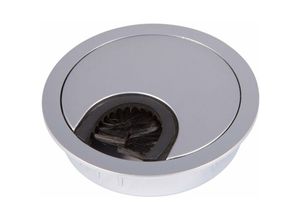 4250496692241 - So-tech - sotech 2 Stück Kabeldurchlässe Schreibtischdurchlass aus Metall Chrom matt Bohrmaß ø 68 mm Schreibtisch mit Staubdichtung - Aluminiumoptik